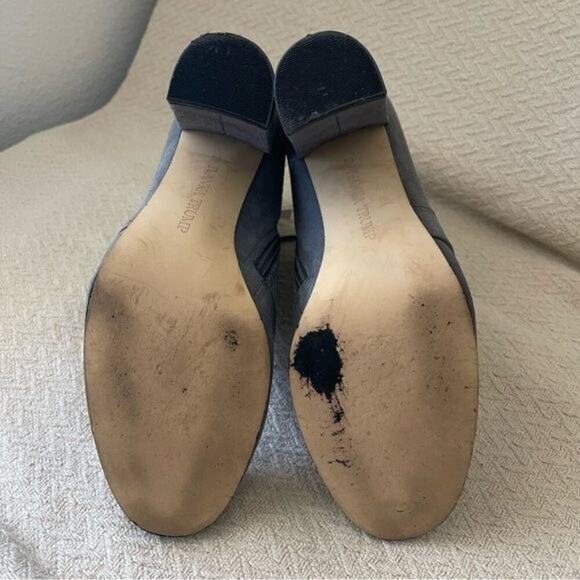 Ivanka Trump Gray Suede Retro Ankle Boots Women’s 6M Lace-Up Block Heel Side Zip - Picture 5 of 14